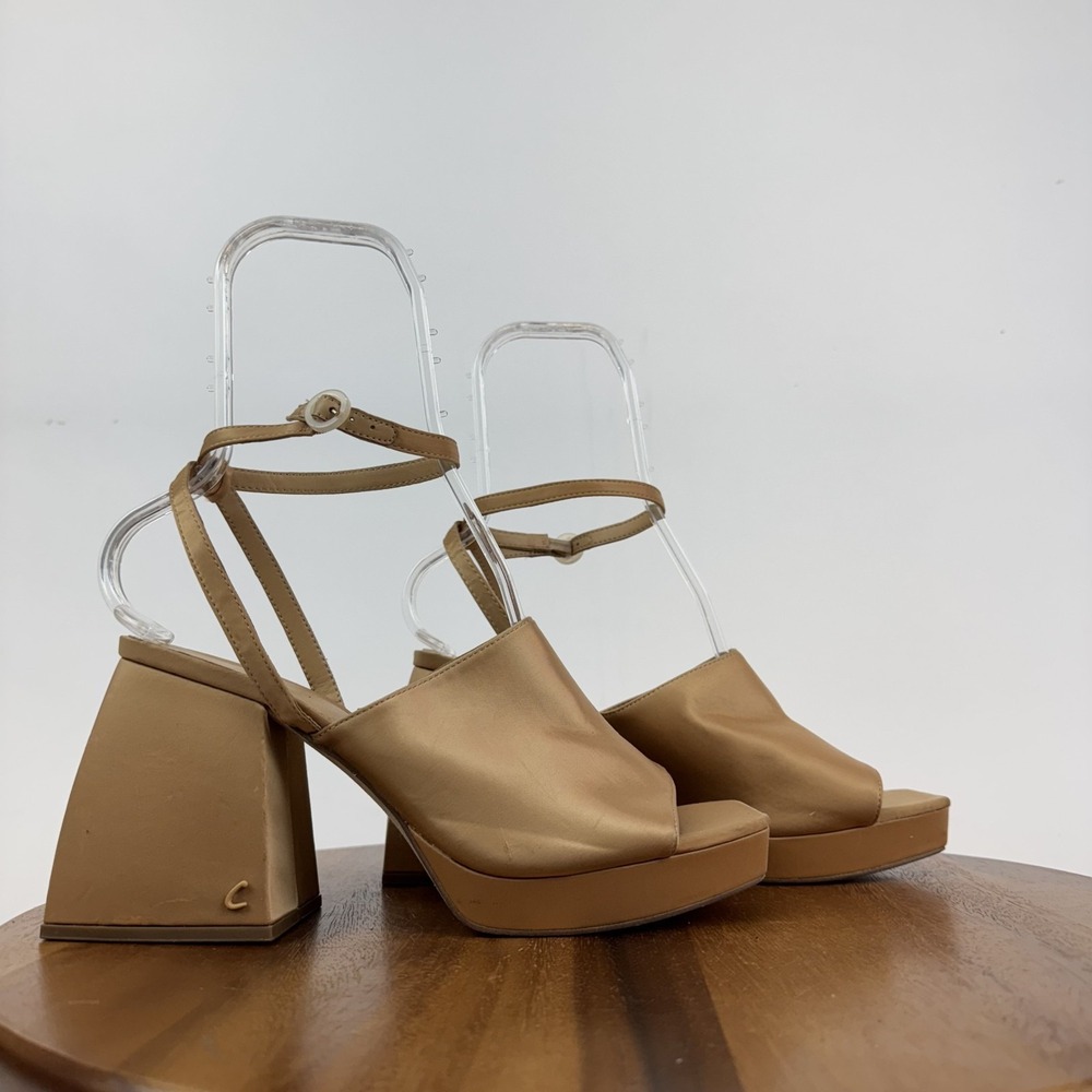 Womens Circus NY Sam Edelman Miranda Bronze Ankle Strap Platform Sandals Size 10